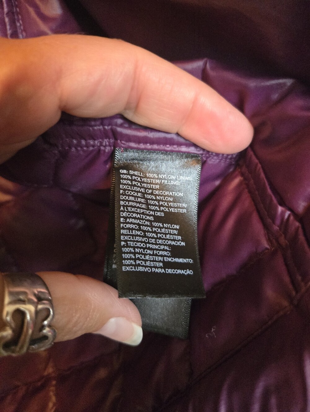 The North Face ThermoBall Eco Vest Women’s L Plum Purple Quilted - Picture 7 of 8
